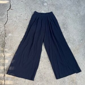 Vintage Donna Karan wide leg trousers palazzo pants made in Italy runway 4 xs 24